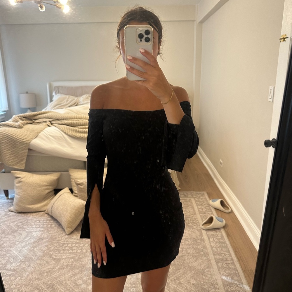 Elegant Black Off-Shoulder Dress